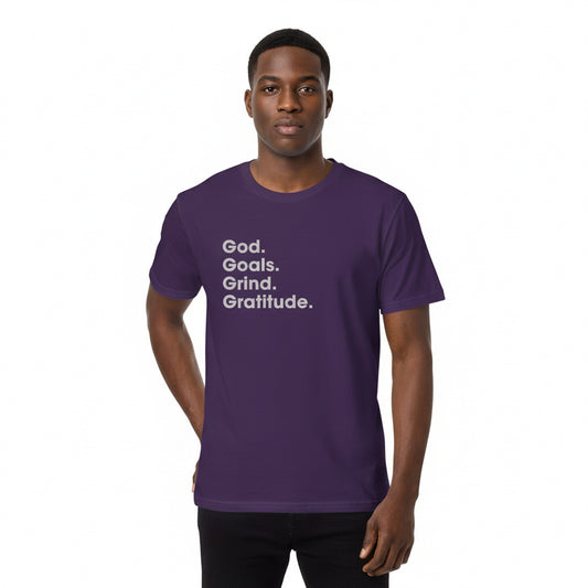 God. Goals. Grind. Gratitude. Unisex Softstyle T-Shirt