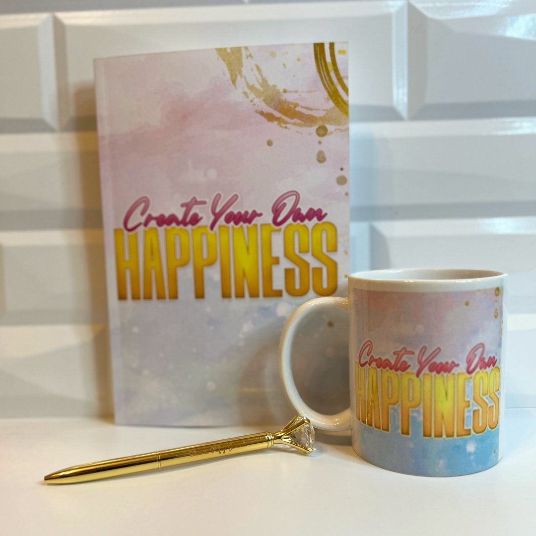 Create Your Own Happiness Guided Journal & Mug Gift Set - Shawnti Refuge Journals