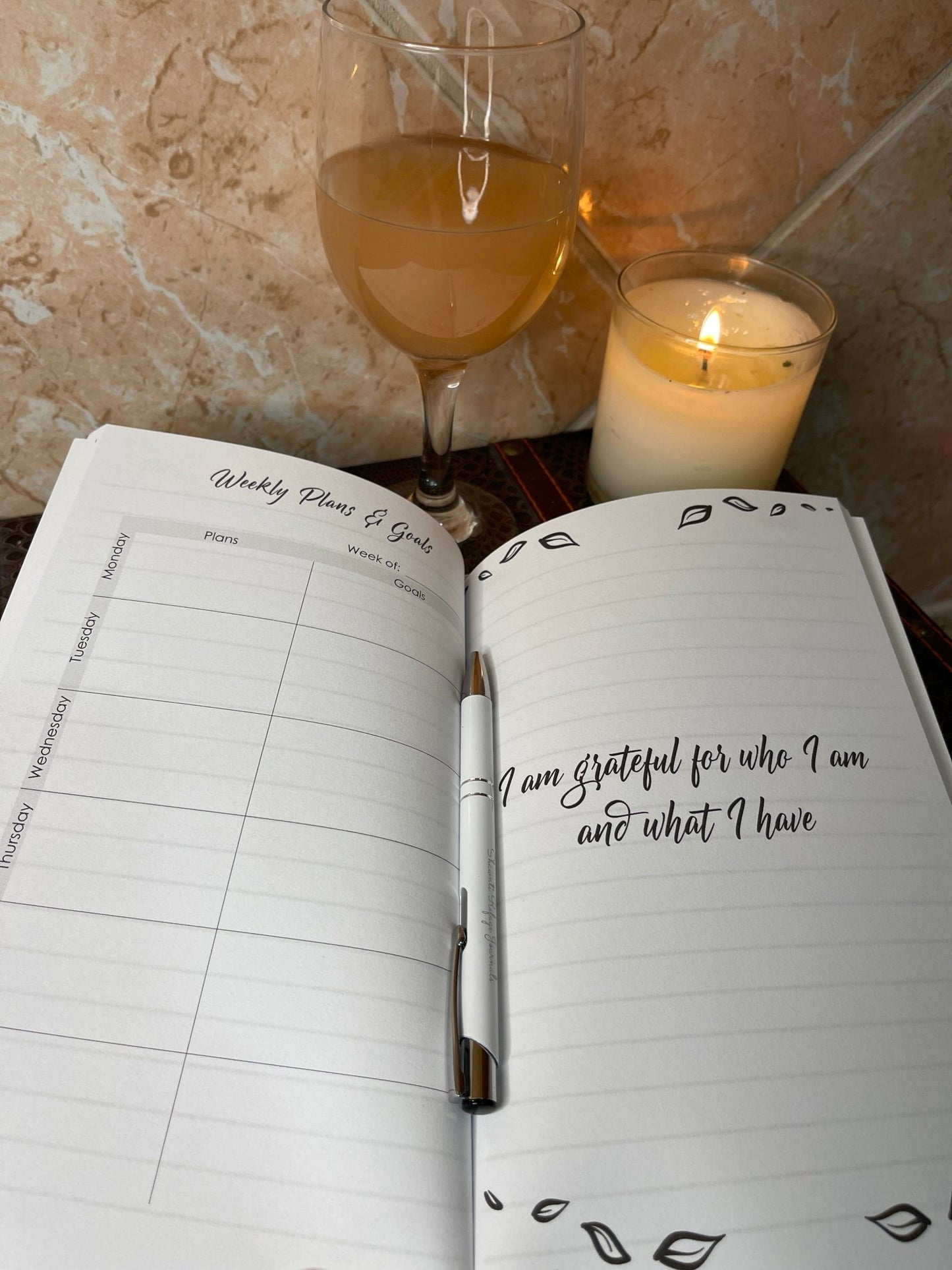 Gratitude Goals: Growing & Glowing Guided Journal & Mug Set - Shawnti Refuge Journals