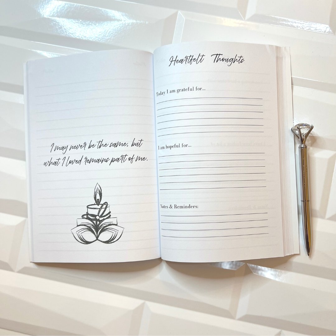 Heartfelt Thoughts - Guided Journal for Grief - Shawnti Refuge Journals